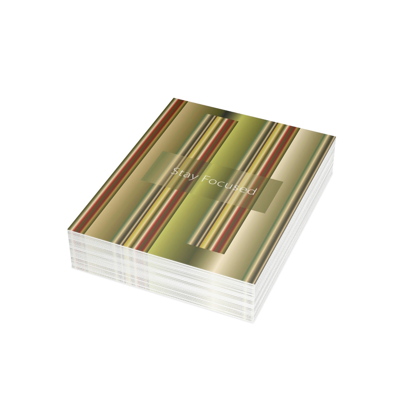 Folded Greeting Cards Vertical (1, 10, 30, and 50pcs) Stay Focused - Design No.300