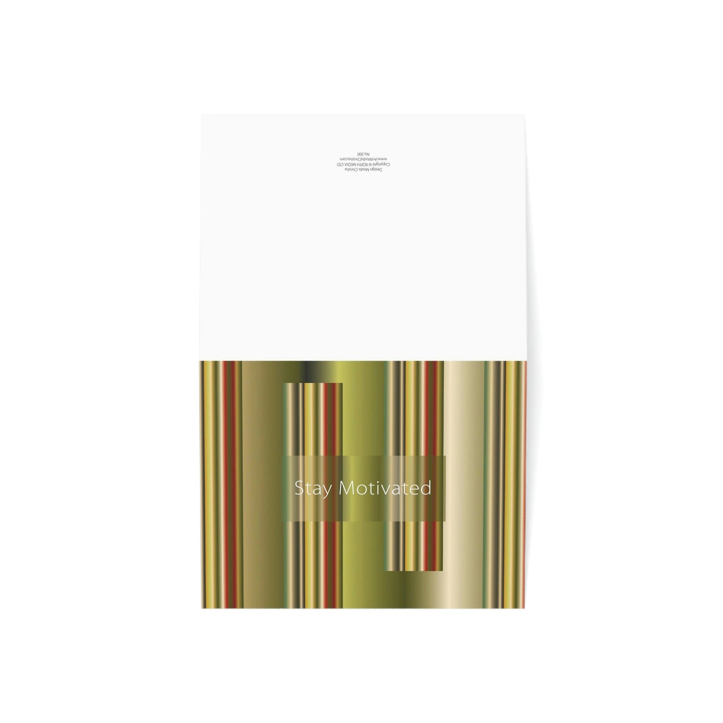 Folded Greeting Cards Horizontal (1, 10, 30, and 50pcs) Stay Motivated - Design No.300