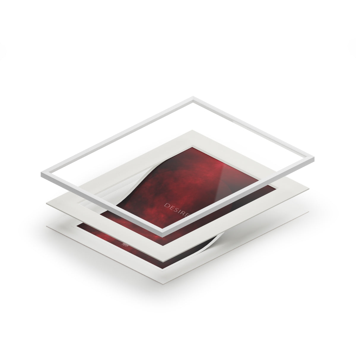 Fine Art Prints (Passepartout Paper Vertical Frame) 11″ × 14″ Design 'Desire'