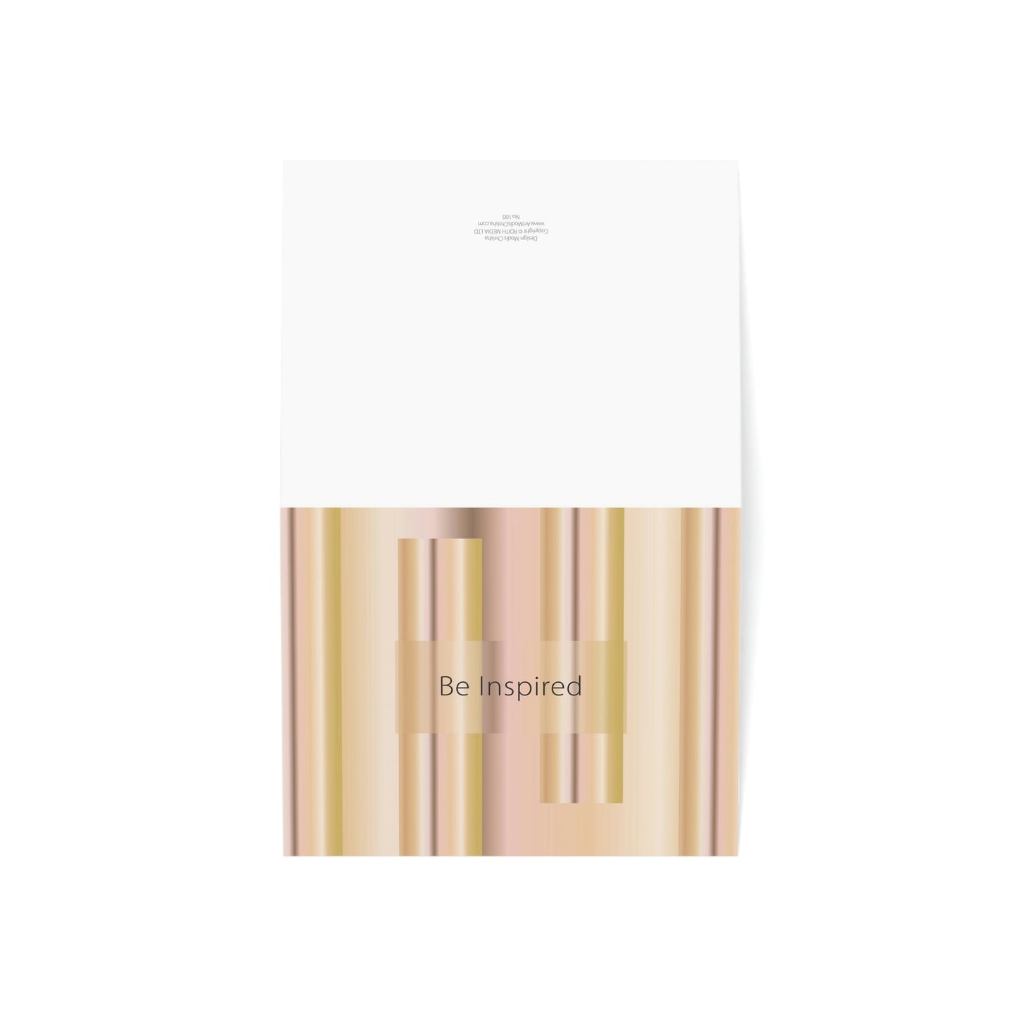Folded Greeting Cards Horizontal (1, 10, 30, and 50pcs) Be Inspired - Design No.100