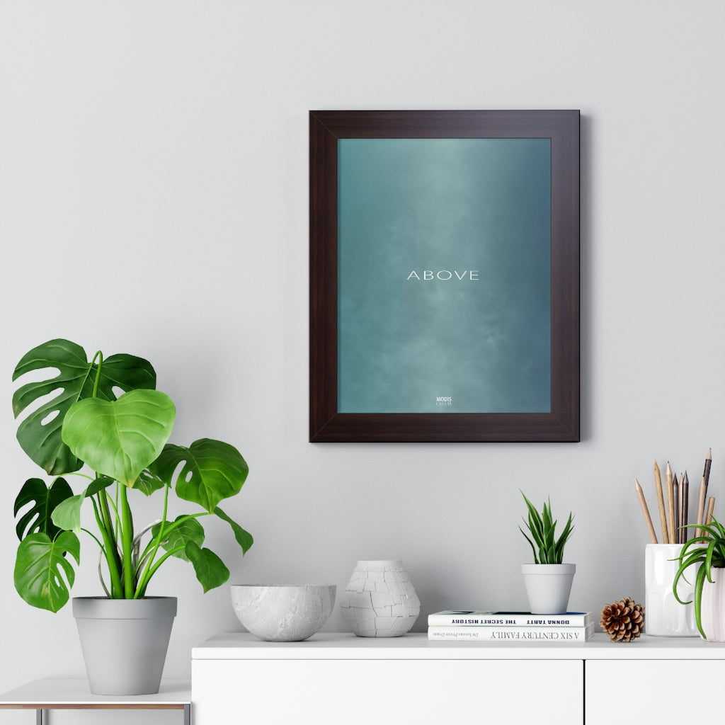 Poster Framed Vertical 11" x 14" - Design Above