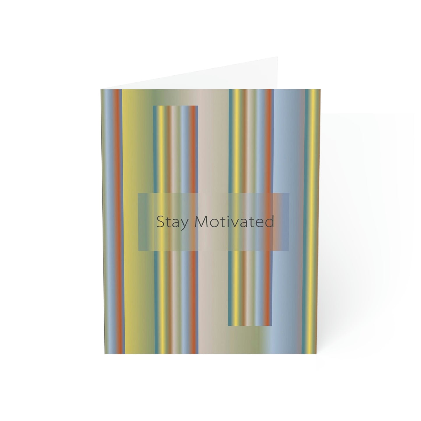 Folded Greeting Cards Vertical (1, 10, 30, and 50pcs) Stay Motivated - Design No.200