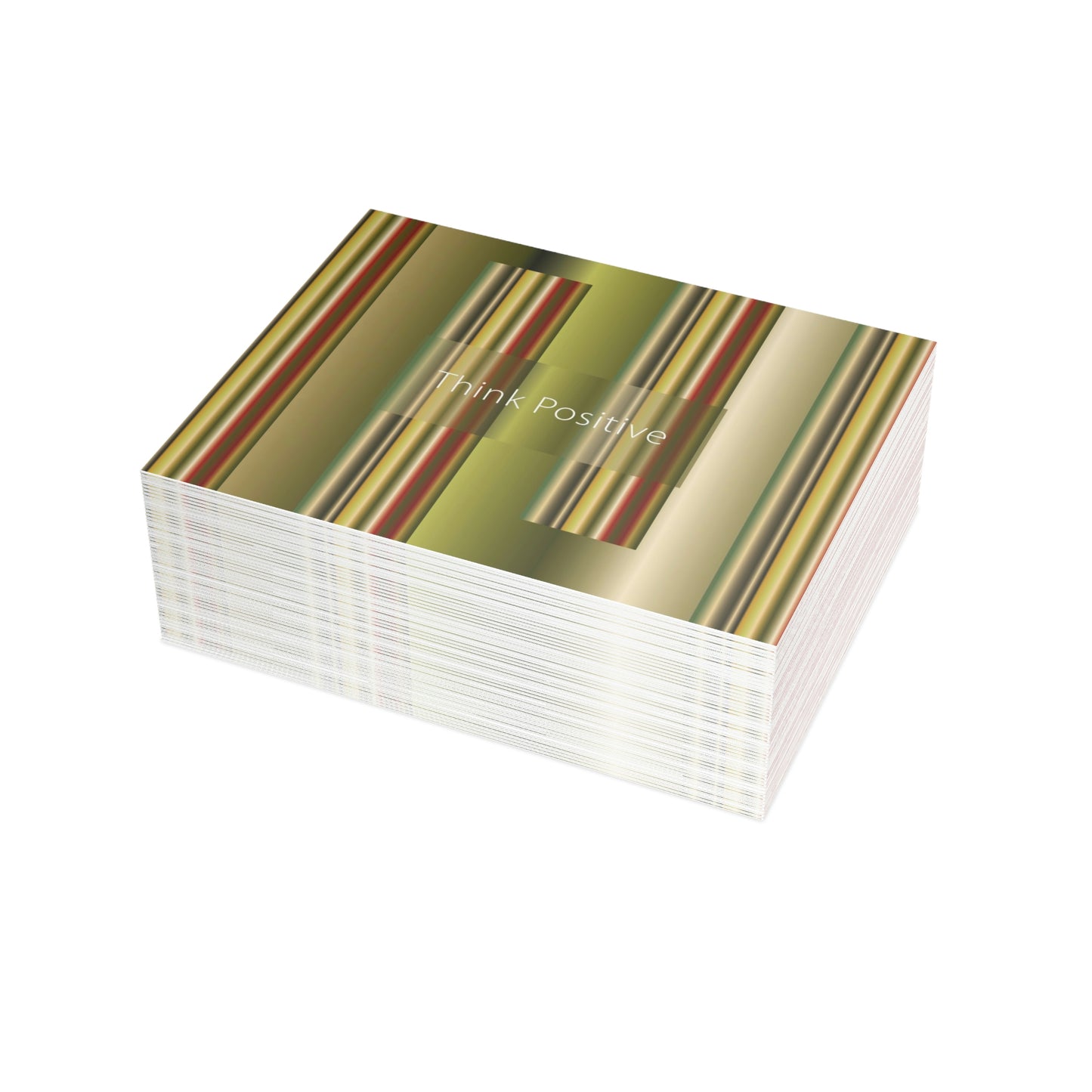 Folded Greeting Cards Horizontal (1, 10, 30, and 50pcs) Think Positive - Design No.300