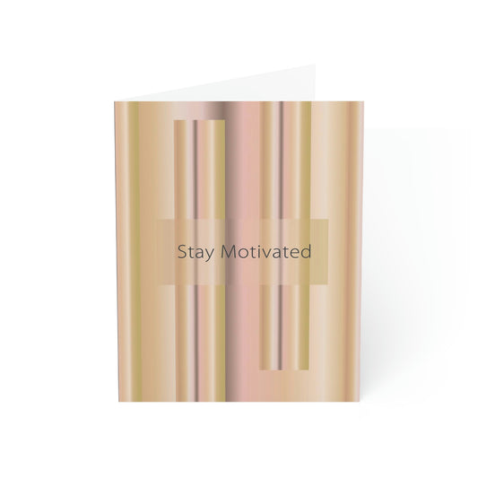 Folded Greeting Cards Vertical (1, 10, 30, and 50pcs) Stay Motivated - Design No.100