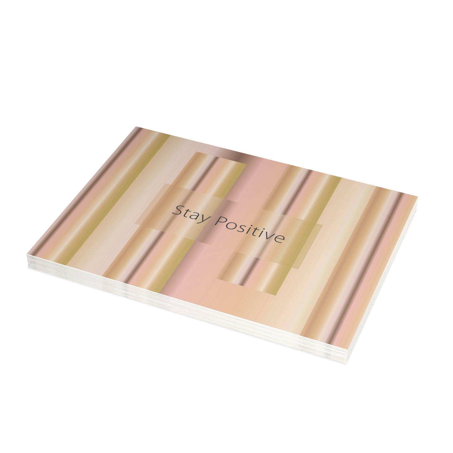 Unfolded Greeting Cards Horizontal (10, 30, and 50pcs) Stay Positive - Design No.100