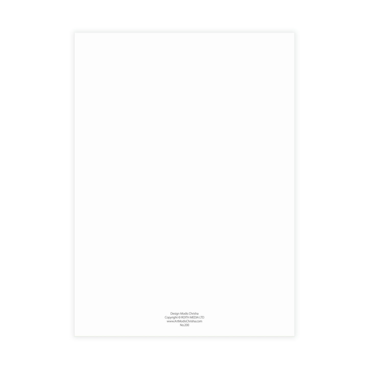Art Greeting Postcard  Vertical (10, 30, and 50pcs) Merry Christmas - Design No.200