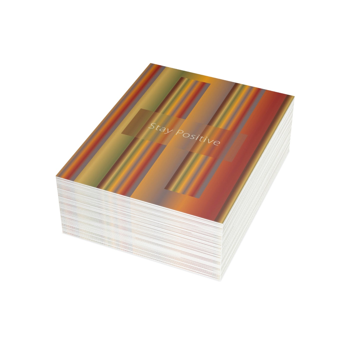 Folded Greeting Cards Vertical (1, 10, 30, and 50pcs) Stay Positive - Design No.1700