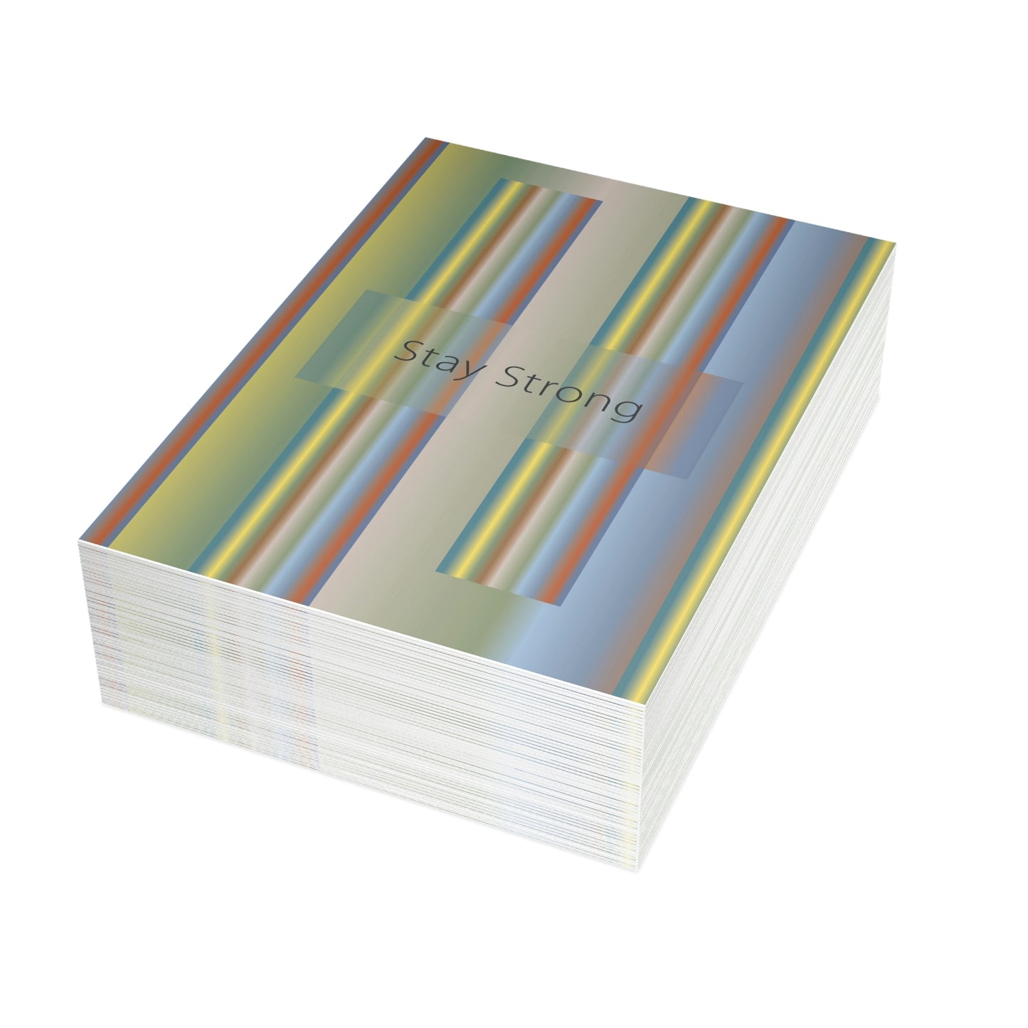 Unfolded Greeting Cards Vertical (10, 30, and 50pcs) Stay Strong - Design No.200