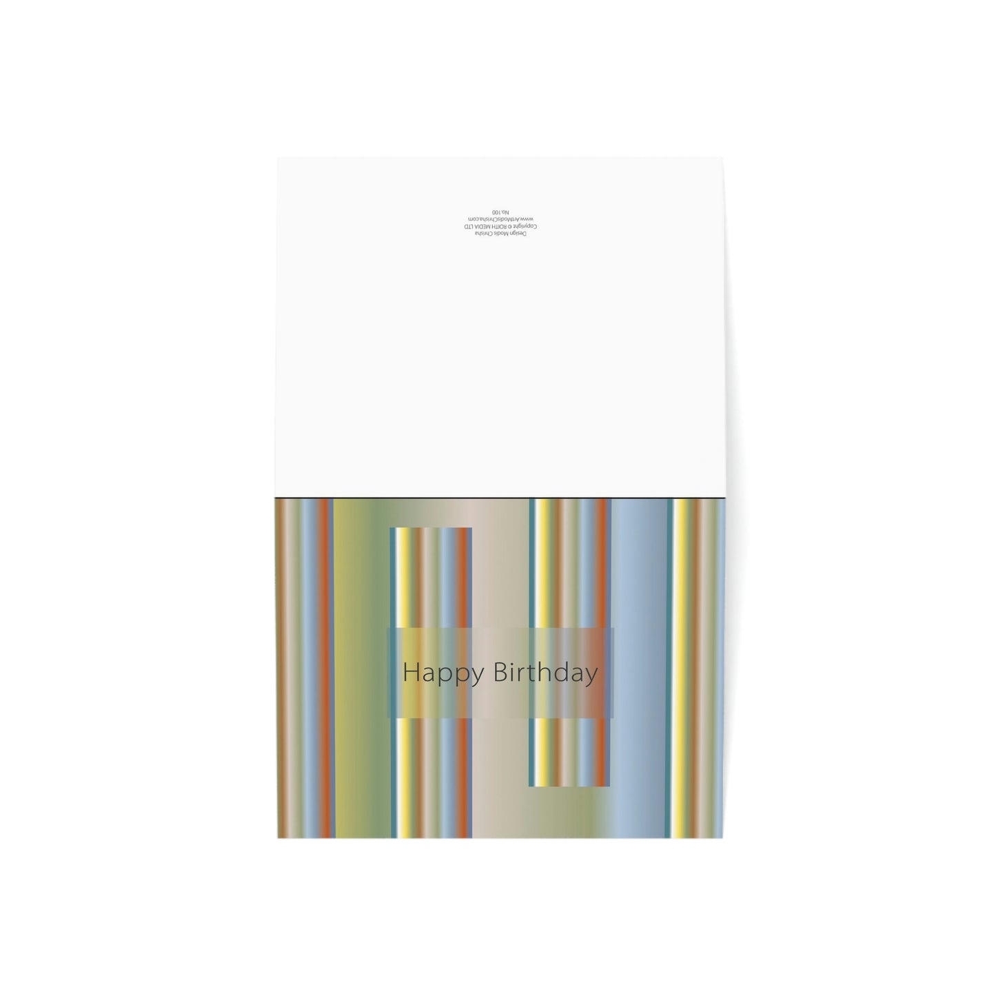 Folded Greeting Cards Horizontal (1, 10, 30, and 50pcs) Happy Birthday - Design No.200