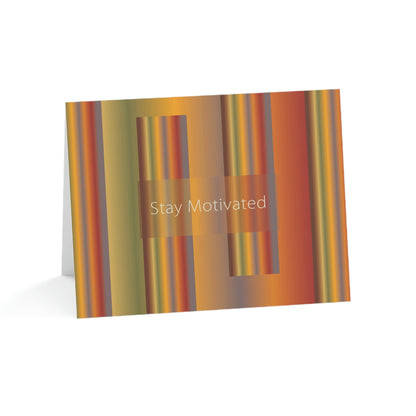 Folded Greeting Cards Horizontal (1, 10, 30, and 50pcs) Stay Motivated - Design No.1700