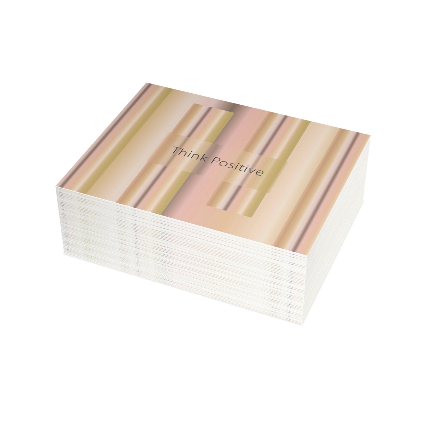 Folded Greeting Cards Horizontal (1, 10, 30, and 50pcs) Think Positive - Design No.100