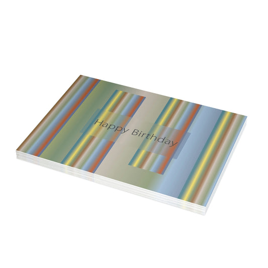 Unfolded Greeting Cards Horizontal (10, 30, and 50pcs) Happy Birthday - Design No.200