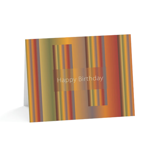 Folded Greeting Cards Horizontal (1, 10, 30, and 50pcs) Happy Birthday - Design No.1700