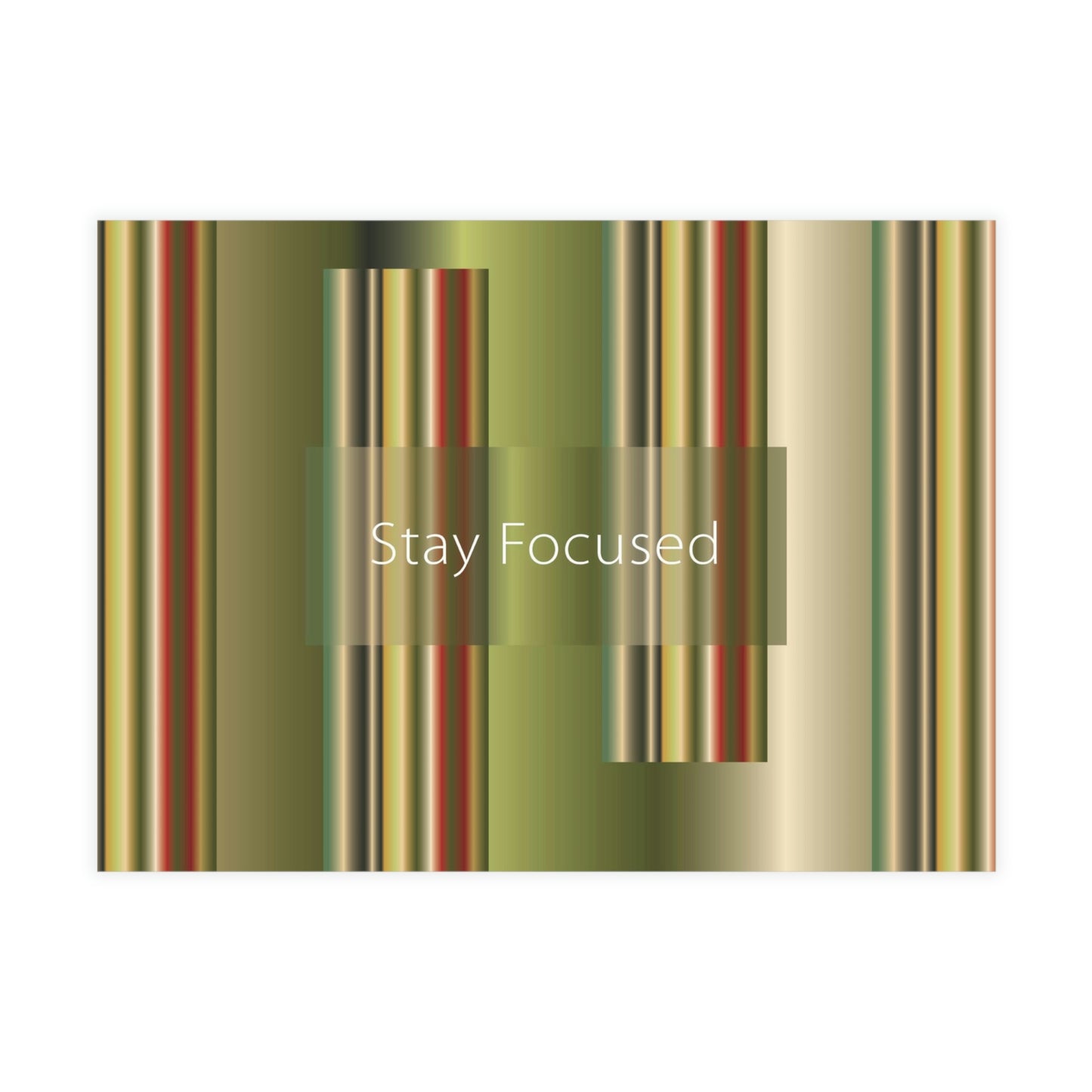 Unfolded Greeting Cards Horizontal (10, 30, and 50pcs) Stay Focused - Design No.300
