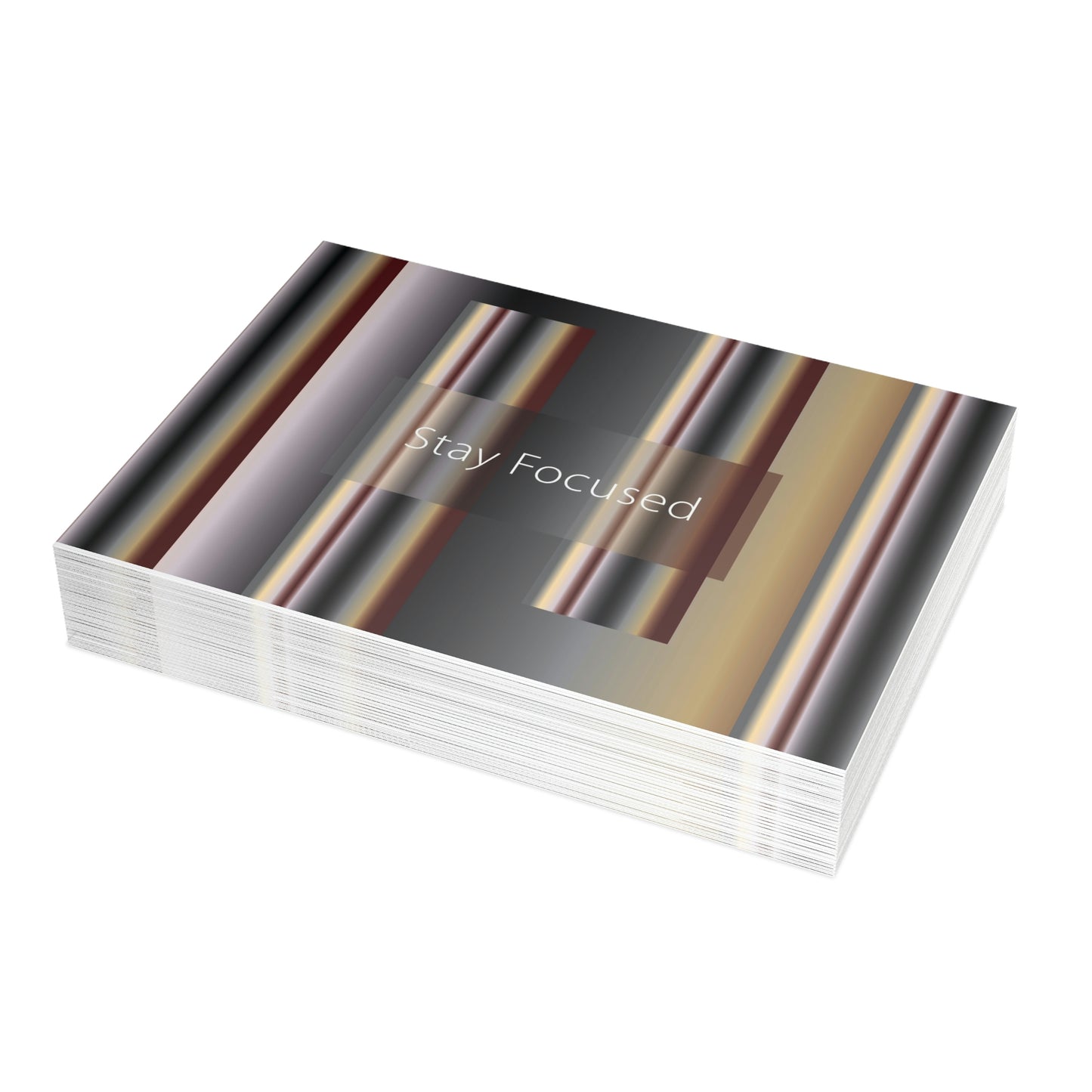 Unfolded Greeting Cards Horizontal (10, 30, and 50pcs) Stay Focused - Design No.700