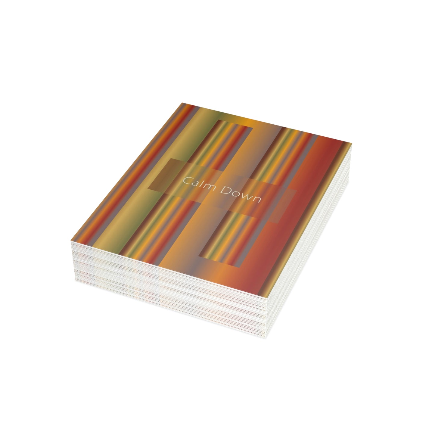 Folded Greeting Cards Vertical (1, 10, 30, and 50pcs) Calm Down - Design No.1700
