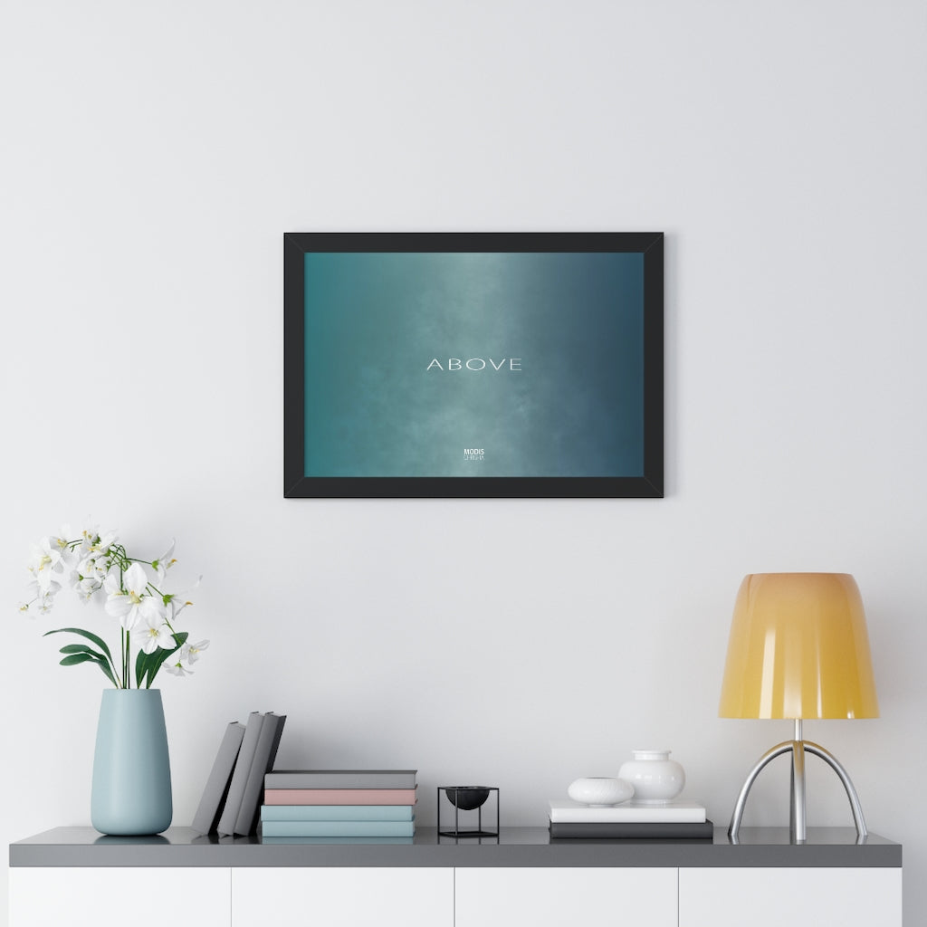 Poster Framed Horizontal 24“ x 16“ - Design Above