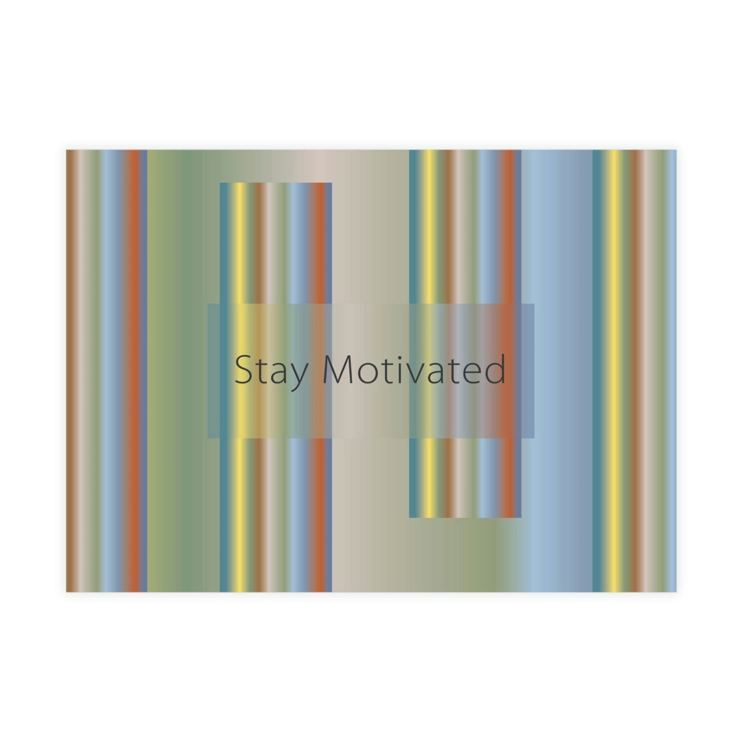Unfolded Greeting Cards Horizontal (10, 30, and 50pcs) Stay Motivated - Design No.200