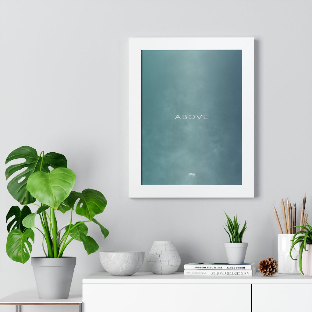 Poster Framed Vertical 12" x 16" - Design Above