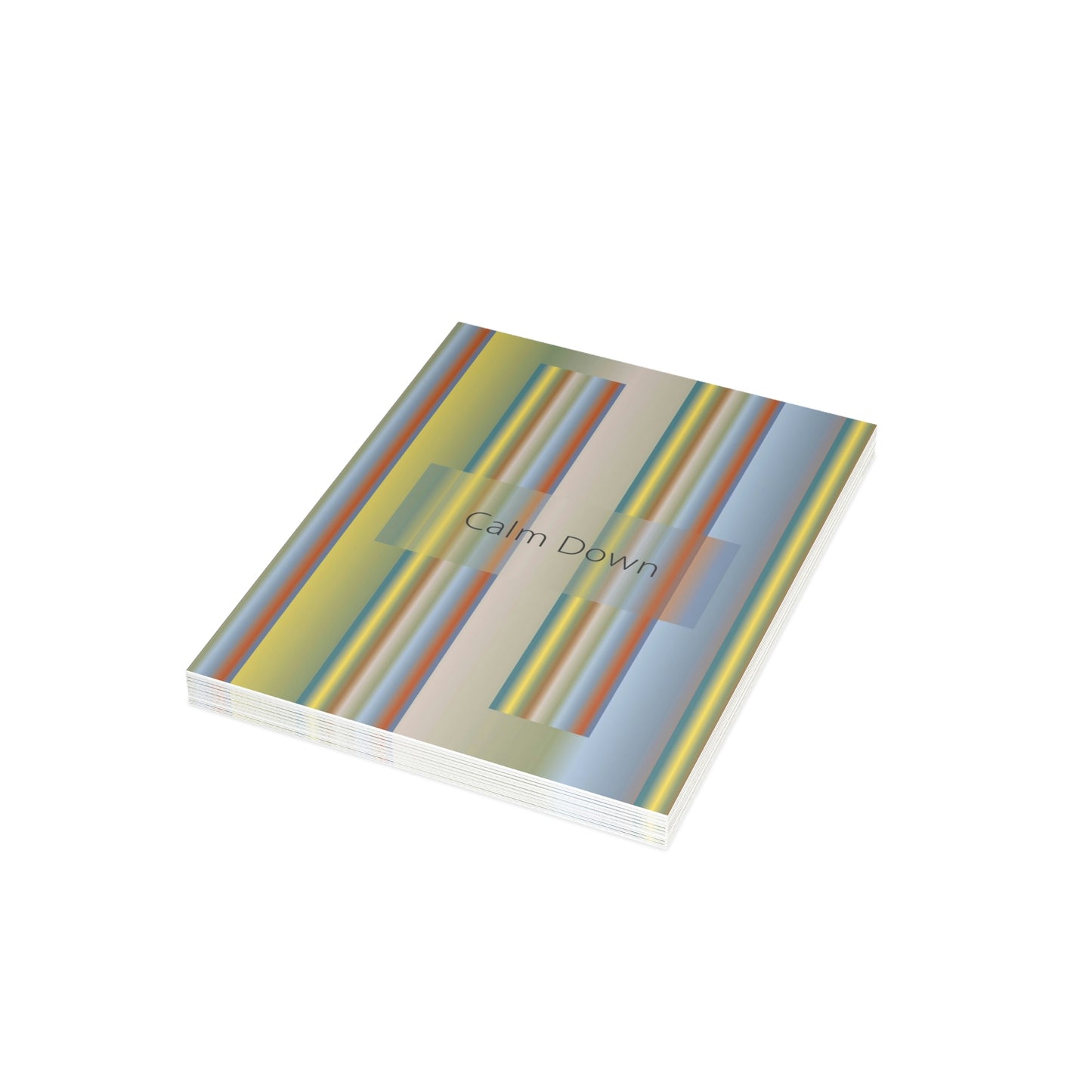 Folded Greeting Cards Vertical (1, 10, 30, and 50pcs) Calm Down - Design No.200