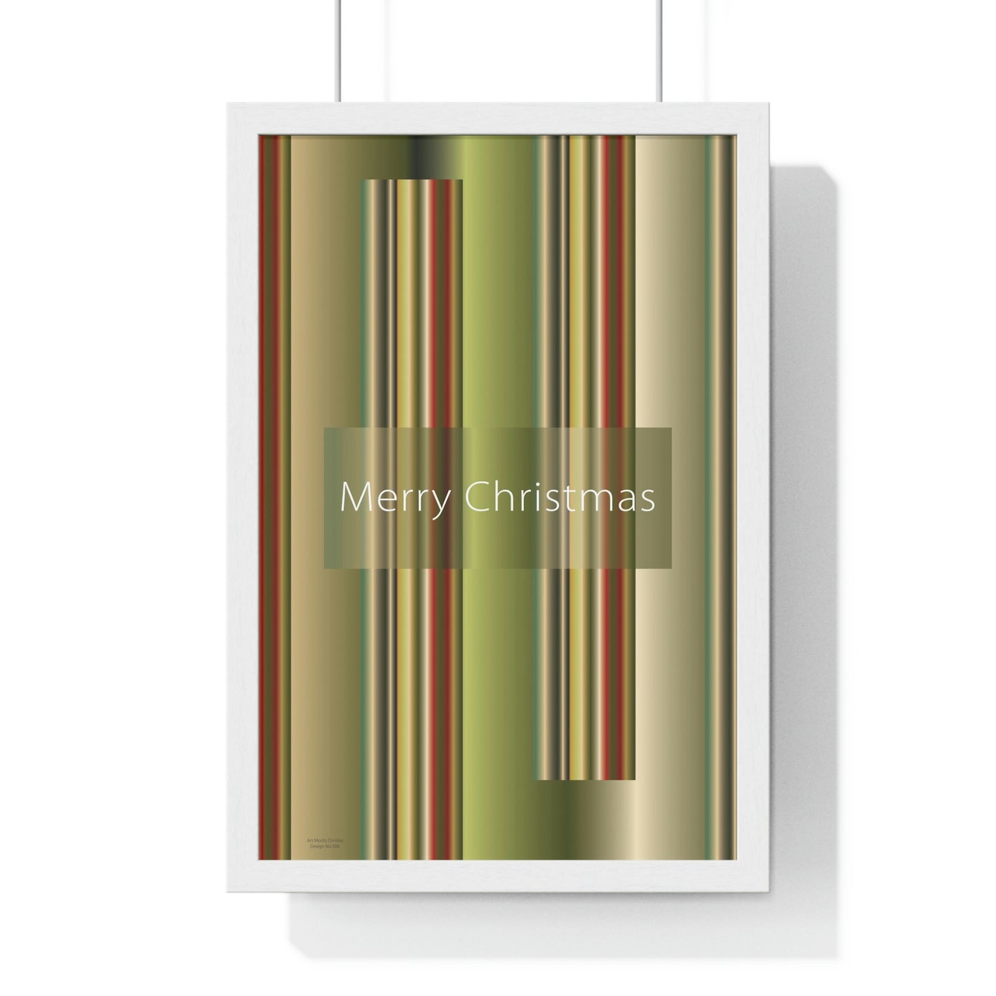 Premium Framed Vertical Poster 12″ × 18″ Merry Christmas - Design No.300