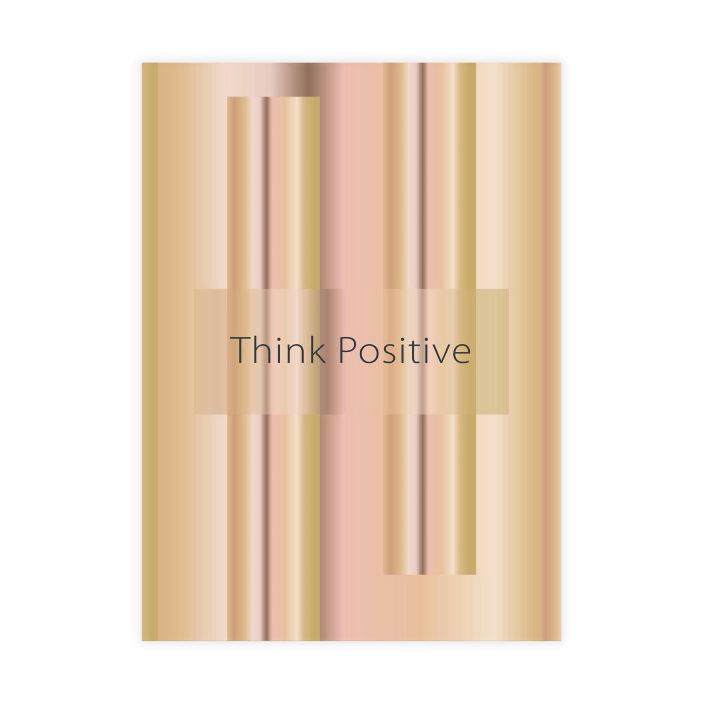 Unfolded Greeting Cards Vertical (10, 30, and 50pcs) Think Positive - Design No.100