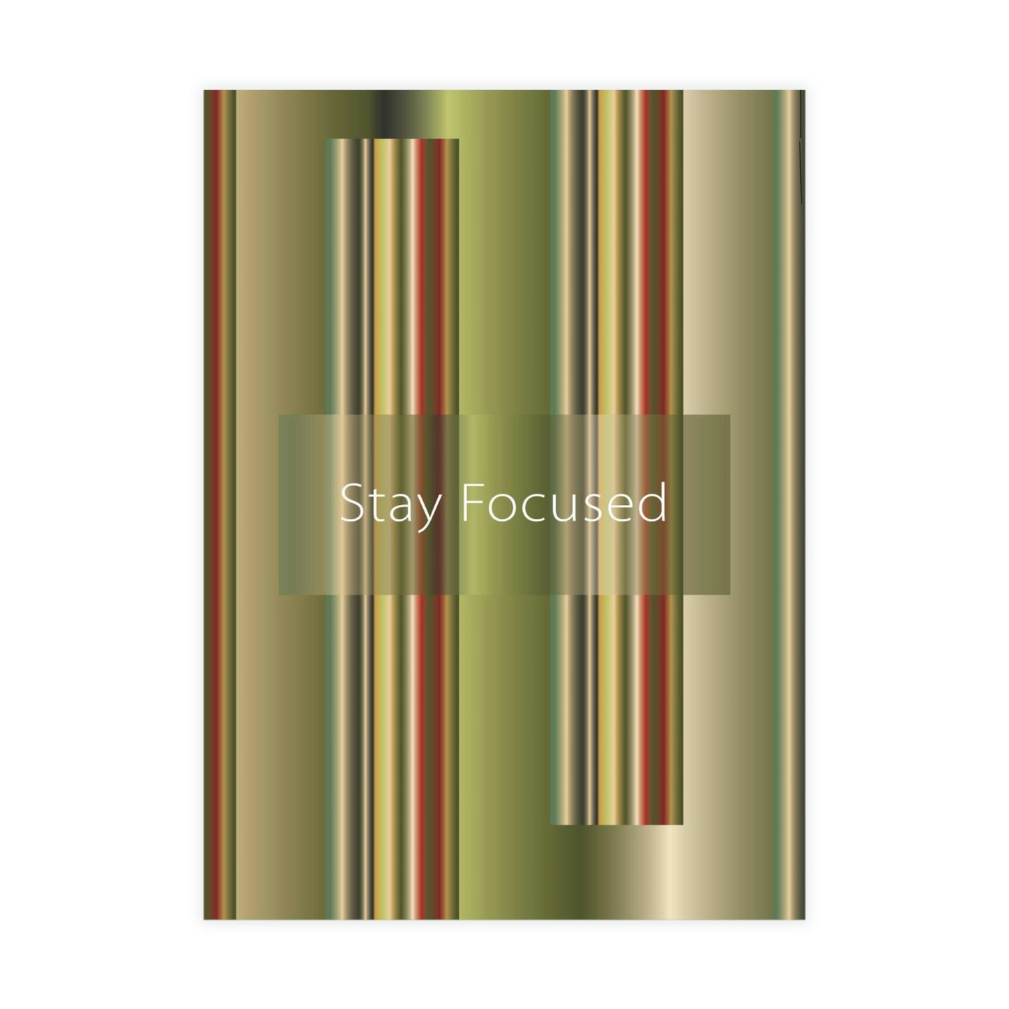 Art Greeting Postcard  Vertical (10, 30, and 50pcs) Stay Focused - Design No.300