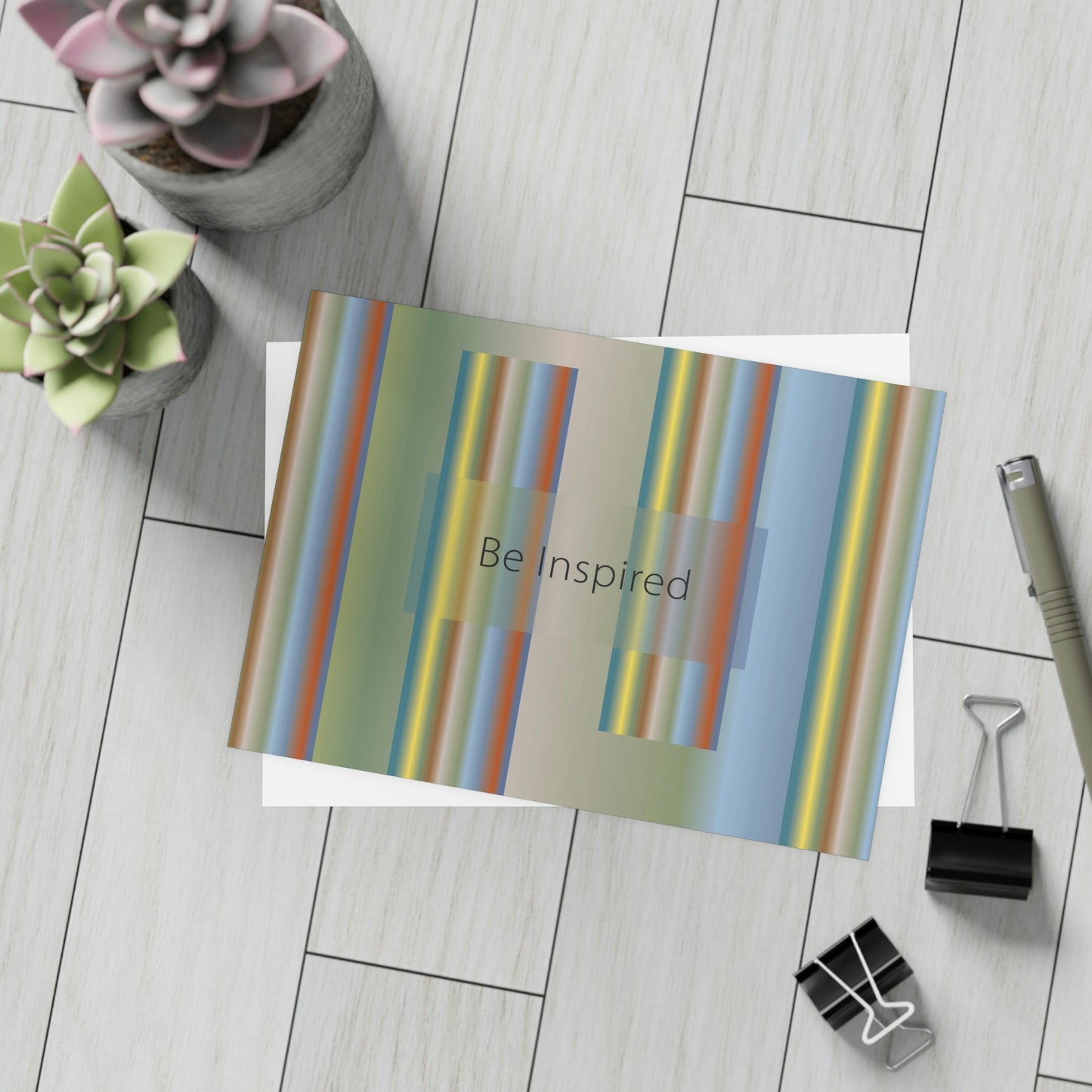 Art Greeting Postcard  Horizontal (10, 30, and 50pcs) Be Inspired - Design No.200