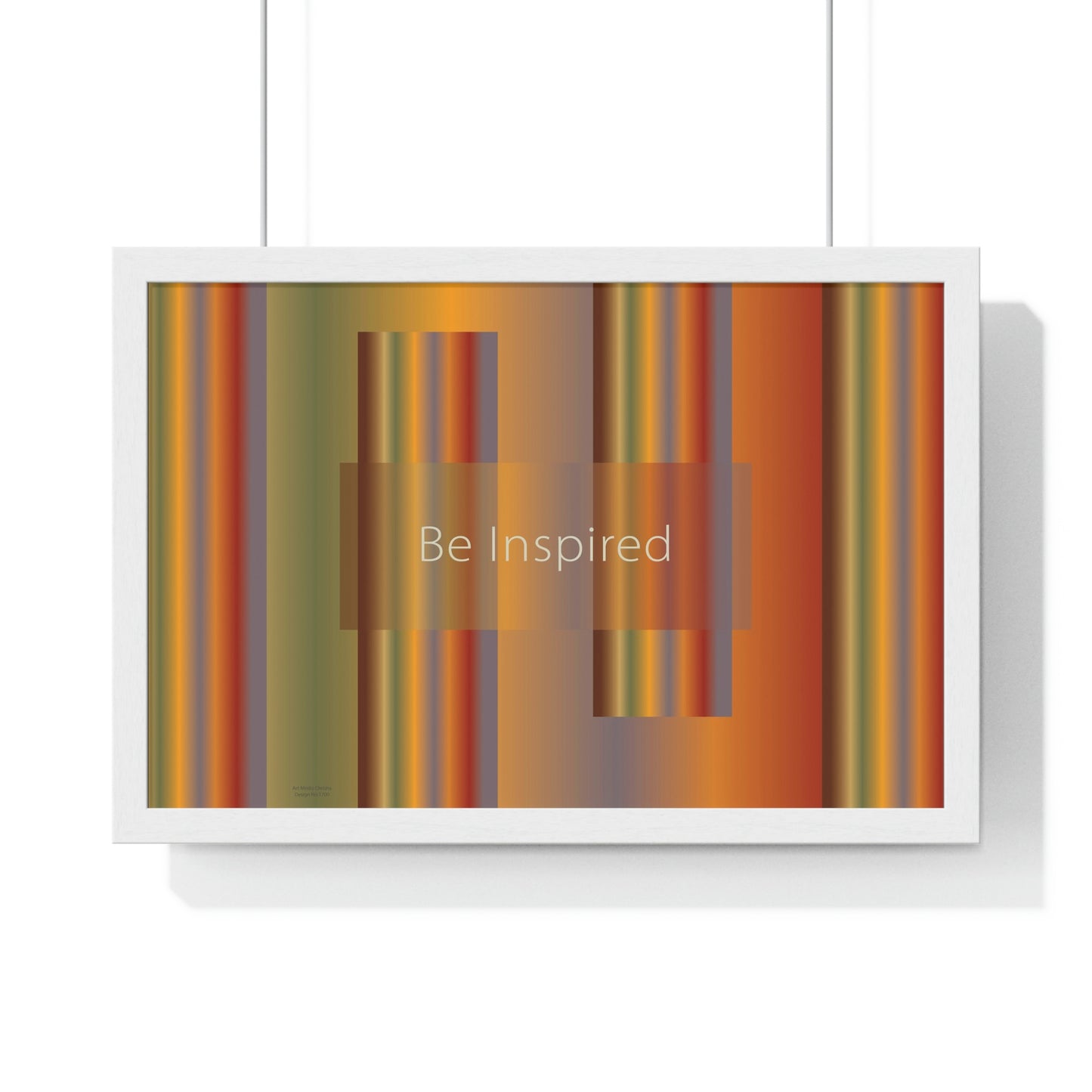 Premium Framed Horizontal Poster, 18“ × 12“ Be Inspired - Design No.1700