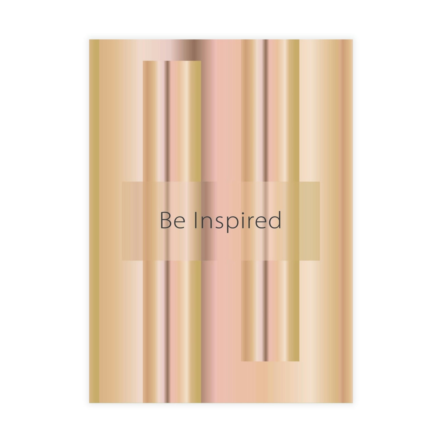 Unfolded Greeting Cards Vertical (10, 30, and 50pcs) Be Inspired - Design No.100
