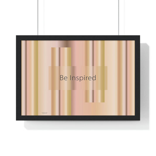 Premium Framed Horizontal Poster, 18“ × 12“ Be Inspired - Design No.100