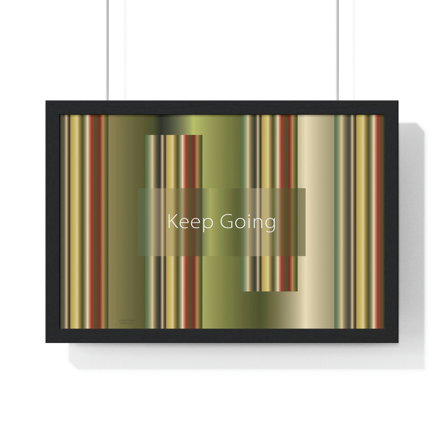 Premium Framed Horizontal Poster, 18“ × 12“ Keep Going - Design No.300