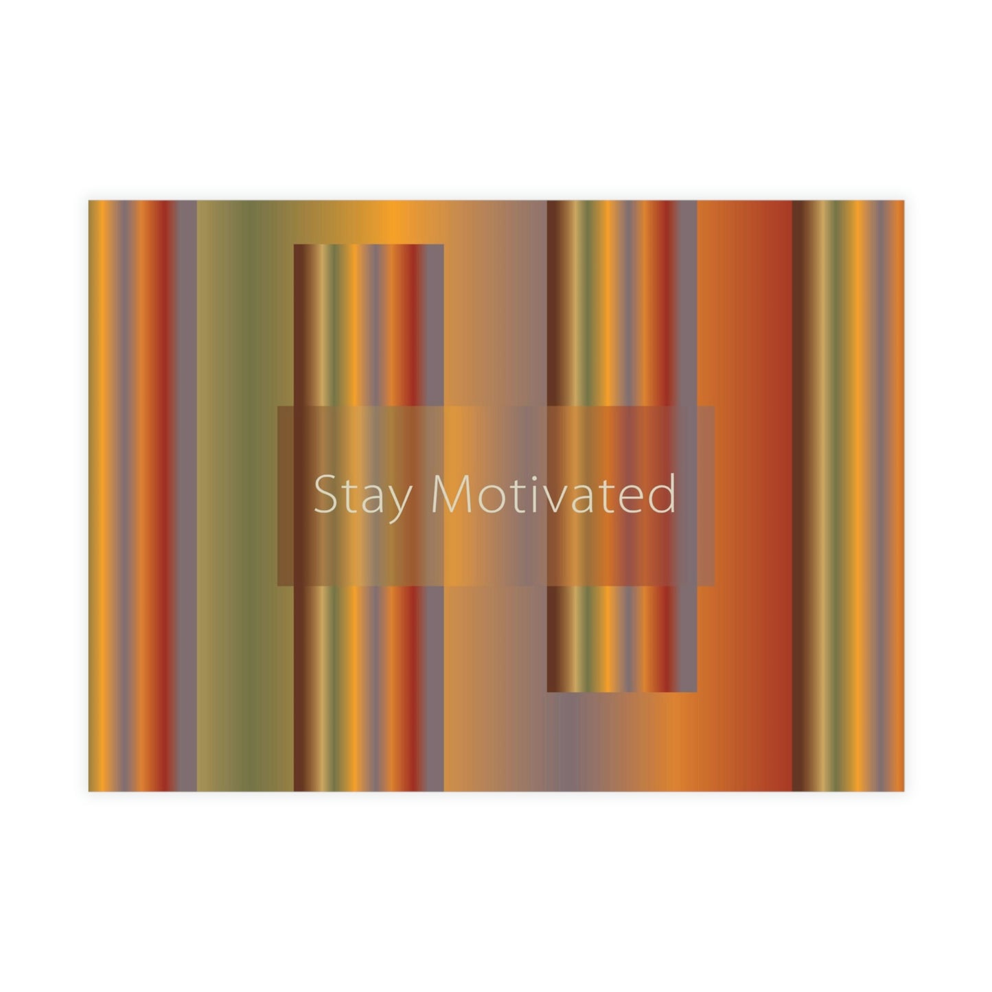 Unfolded Greeting Cards Horizontal (10, 30, and 50pcs) Stay Motivated - Design No.1700