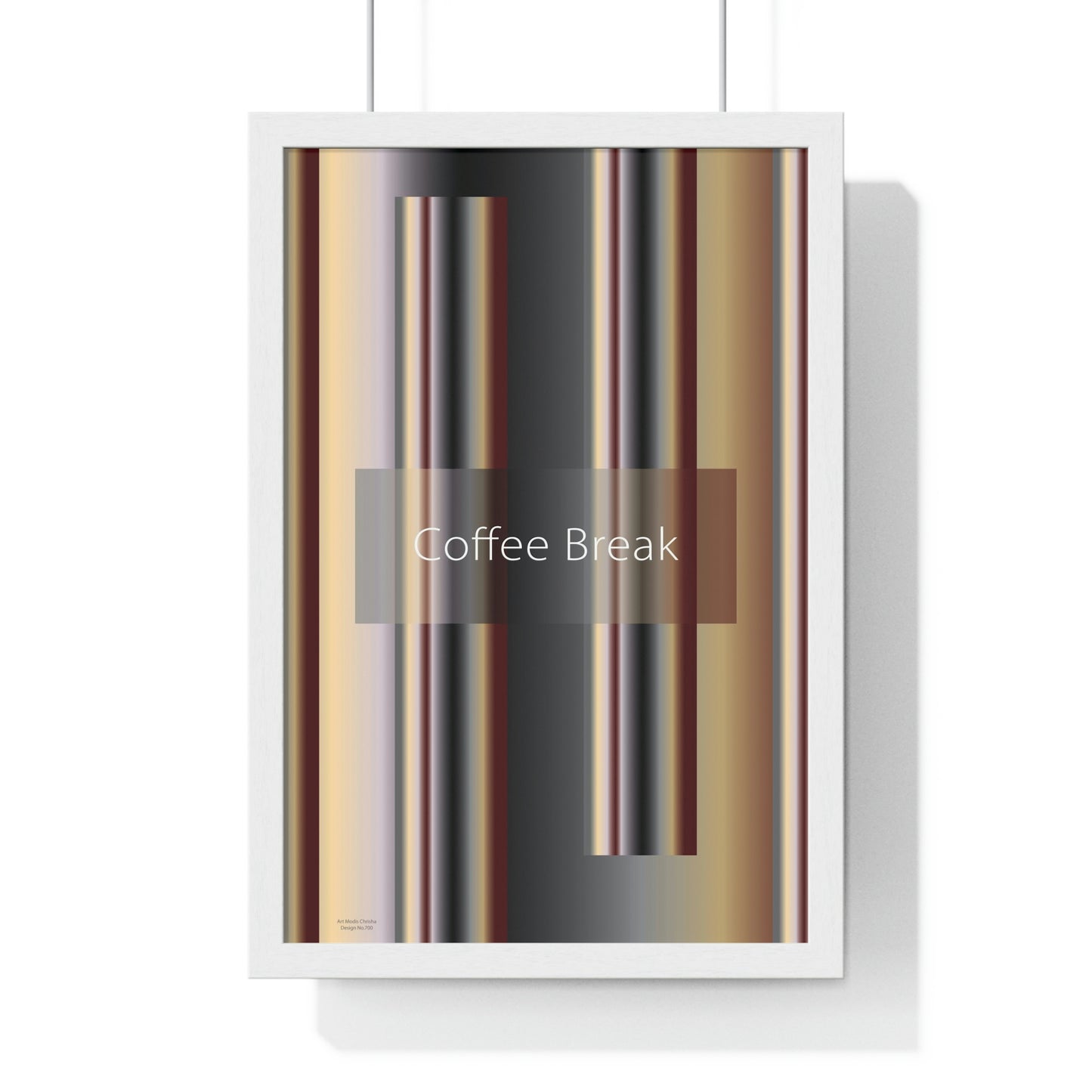Premium Framed Vertical Poster 12″ × 18″ Coffee Break - Design No.700