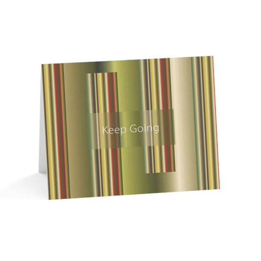 Folded Greeting Cards Horizontal (1, 10, 30, and 50pcs) Keep Going - Design No.300