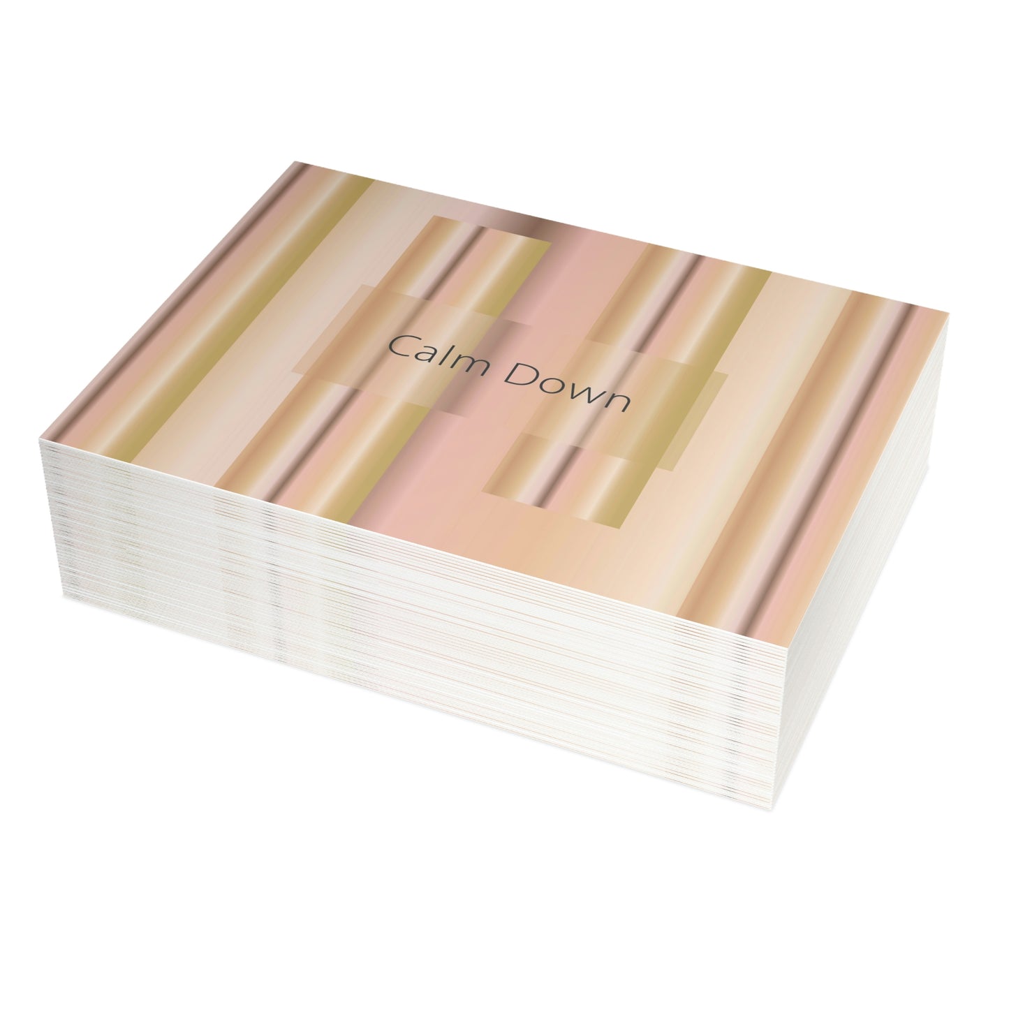 Unfolded Greeting Cards Horizontal (10, 30, and 50pcs) Calm Down - Design No.100