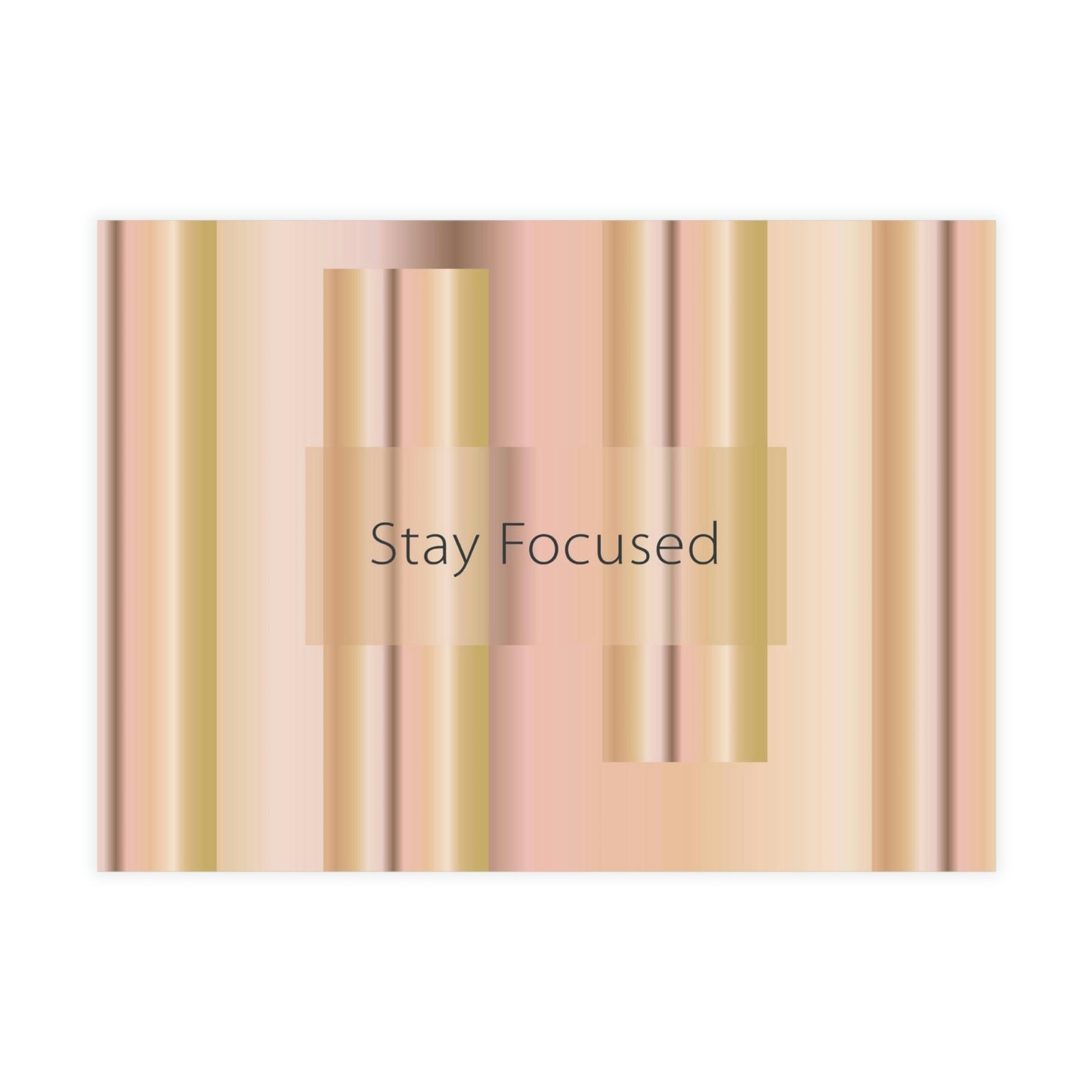 Unfolded Greeting Cards Horizontal (10, 30, and 50pcs) Stay Focused - Design No.100