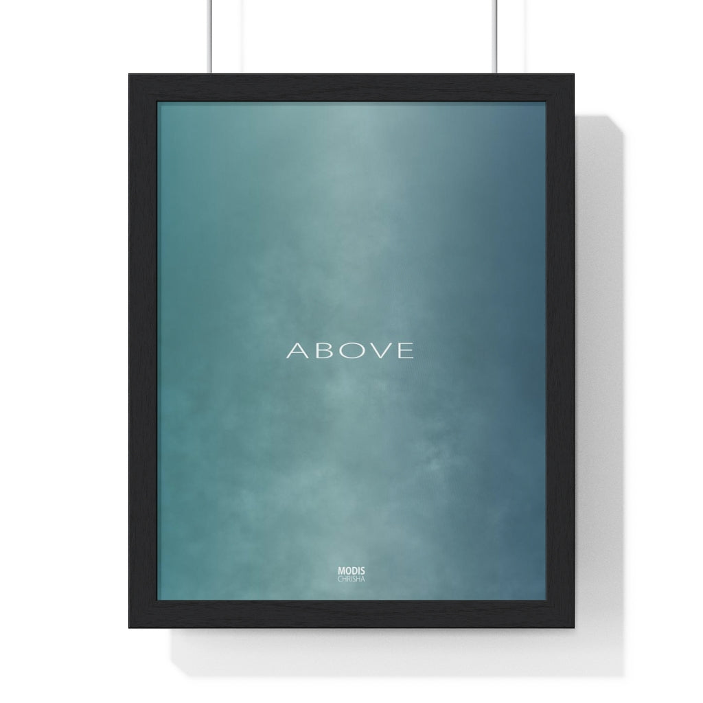 Poster Framed Vertical Premium 11" x 14" - Design Above