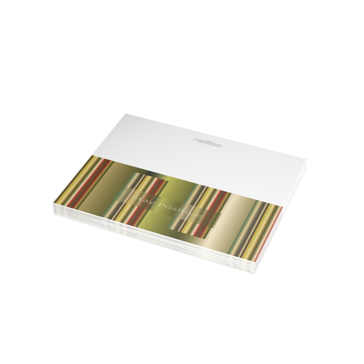 Folded Greeting Cards Horizontal (1, 10, 30, and 50pcs) Stay Positive - Design No.300
