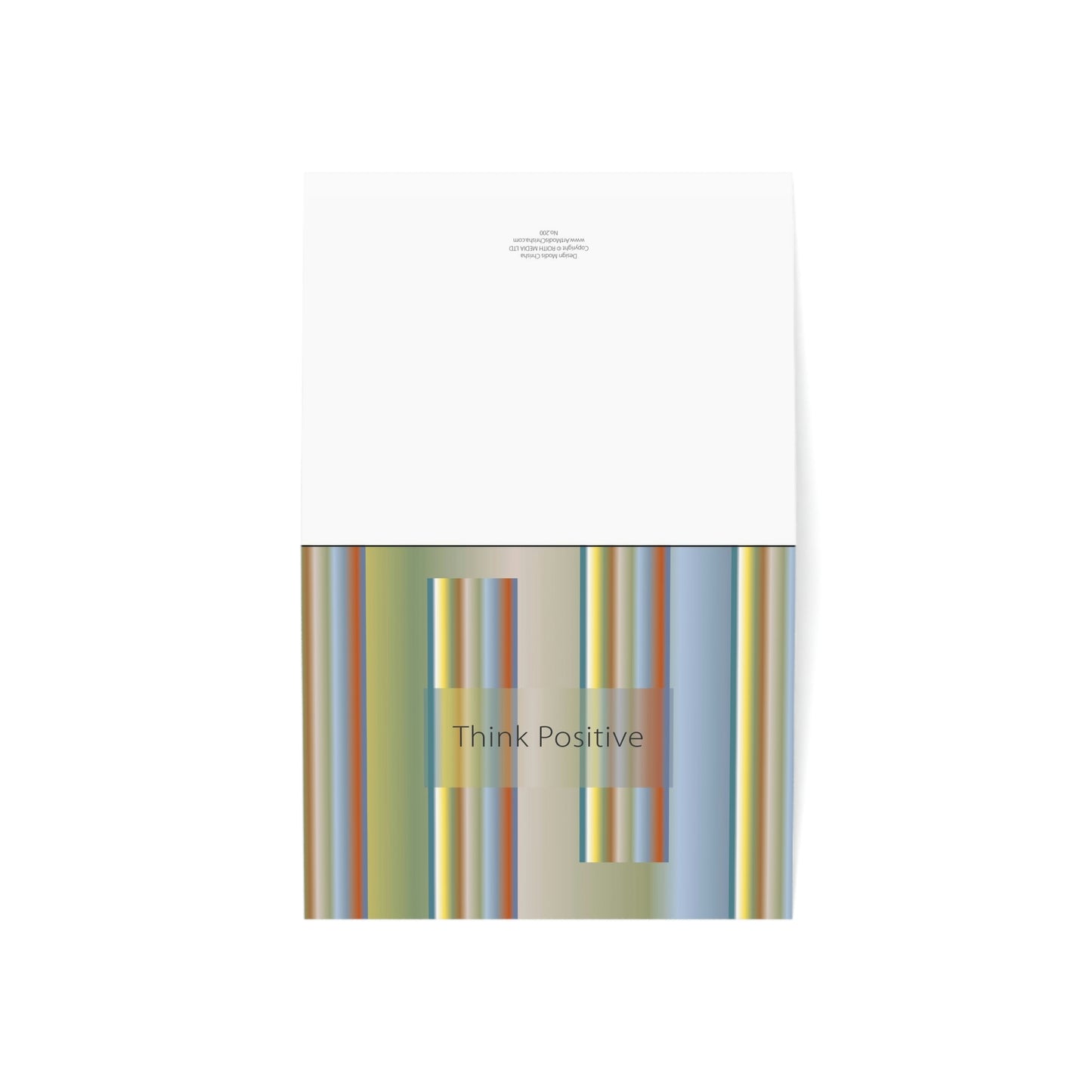 Folded Greeting Cards Horizontal (1, 10, 30, and 50pcs) Think Positive - Design No.200