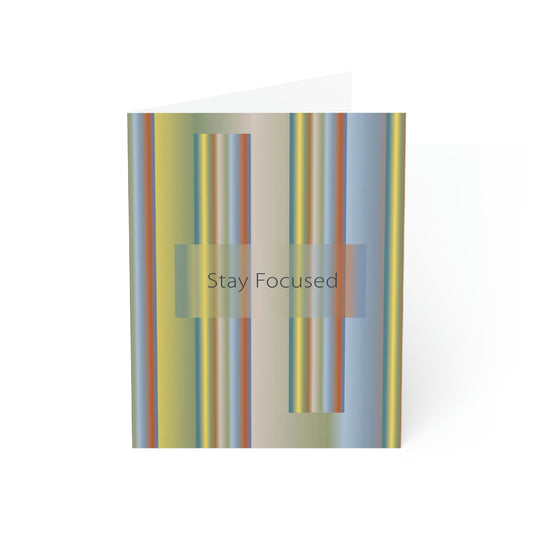 Folded Greeting Cards Vertical (1, 10, 30, and 50pcs) Stay Focused - Design No.200