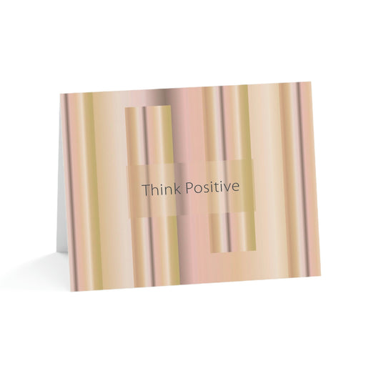 Folded Greeting Cards Horizontal (1, 10, 30, and 50pcs) Think Positive - Design No.100
