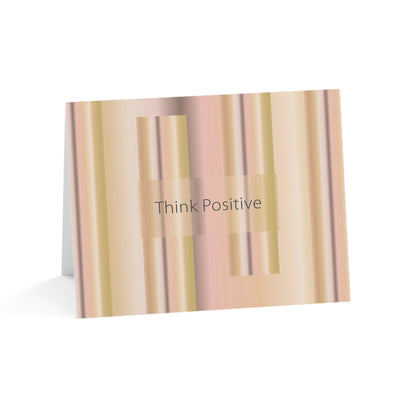 Folded Greeting Cards Horizontal (1, 10, 30, and 50pcs) Think Positive - Design No.100