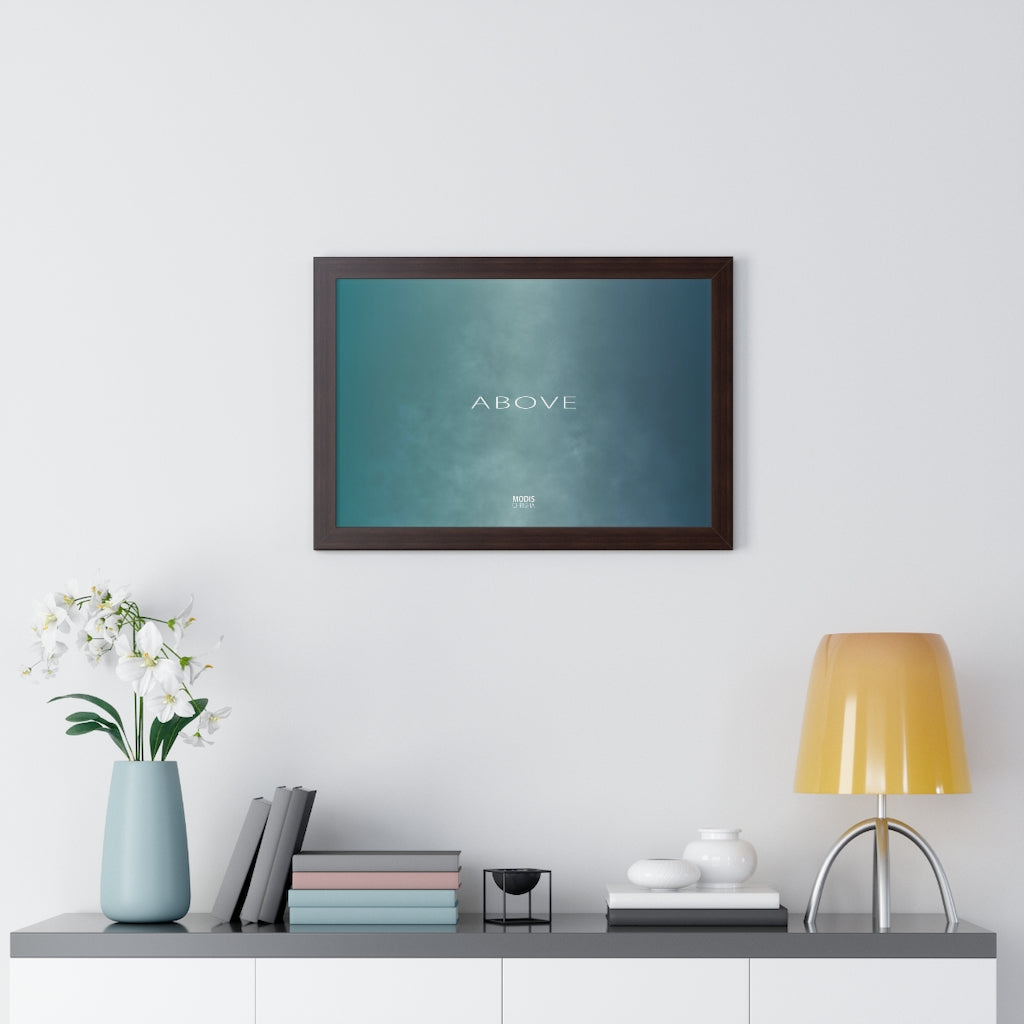 Poster Framed Horizontal 24“ x 16“ - Design Above