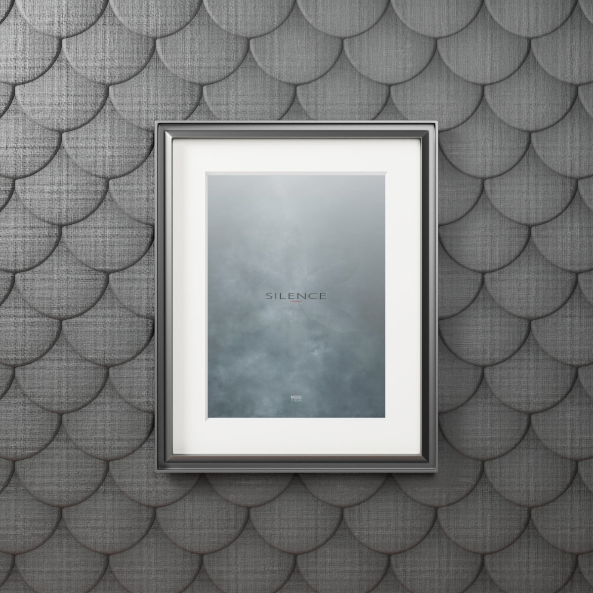 Fine Art Print (Passepartout Paper Vertical Frame) 11″ × 14″ Design 'Silence'