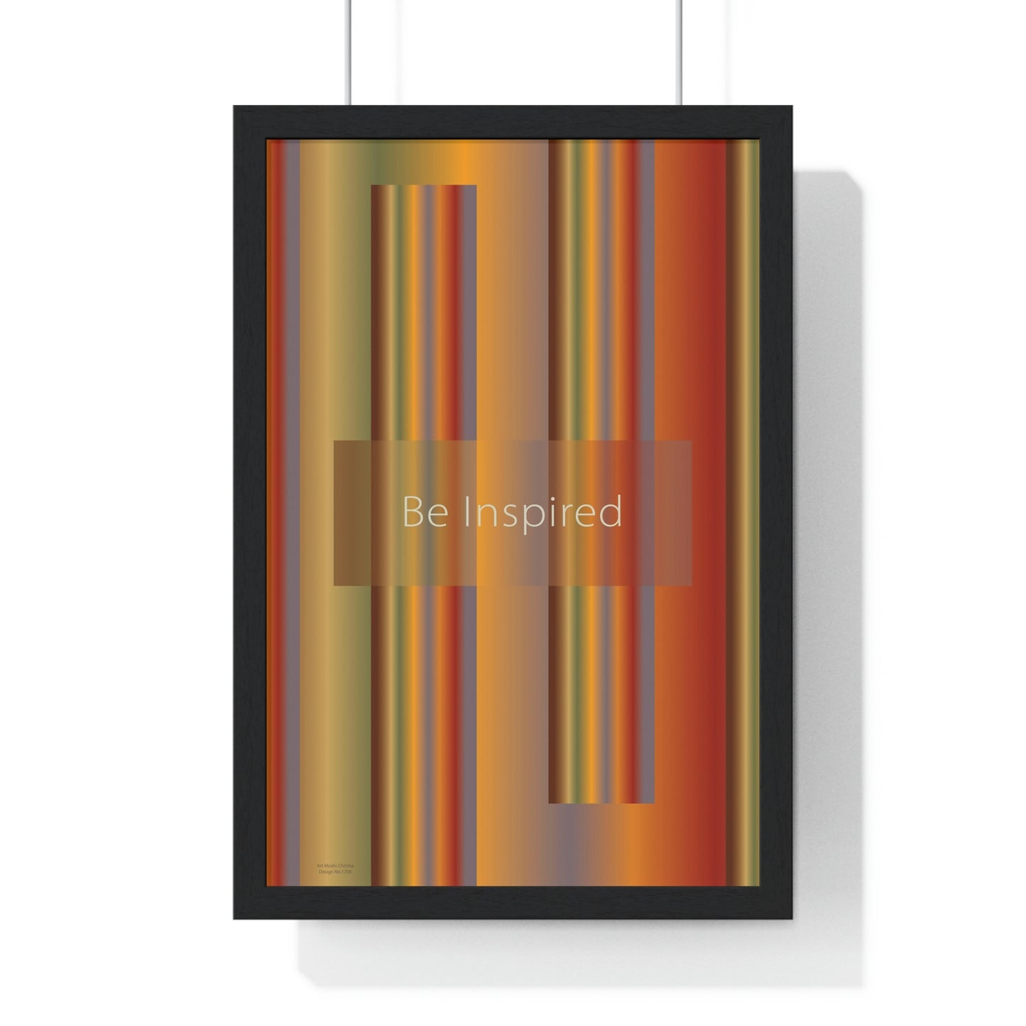 Premium Framed Vertical Poster 12″ × 18″ Be inspired - Design No.1700
