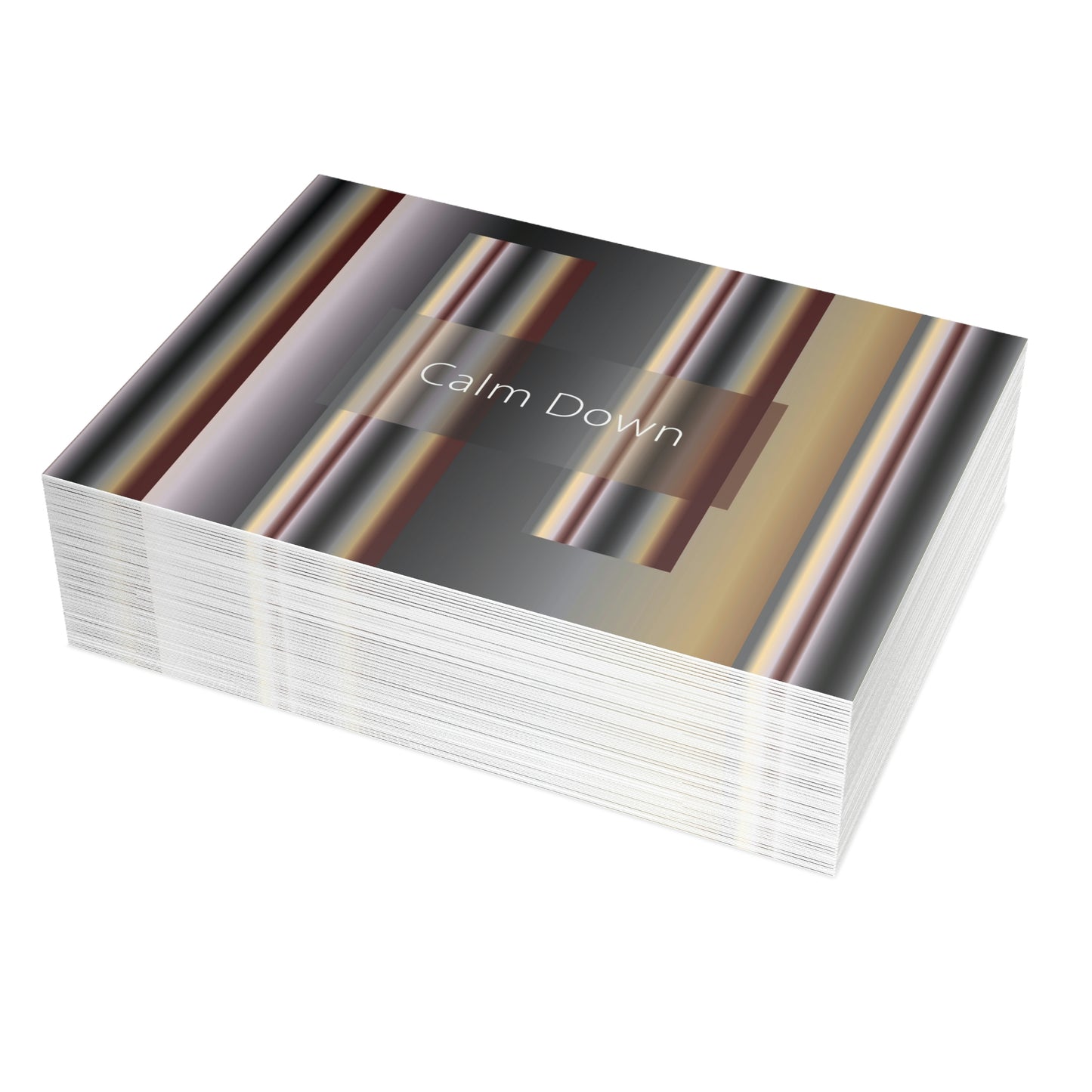 Unfolded Greeting Cards Horizontal (10, 30, and 50pcs) Calm Down - Design No.700