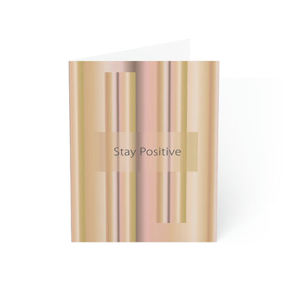 Folded Greeting Cards Vertical (1, 10, 30, and 50pcs) Stay Positive - Design No.100