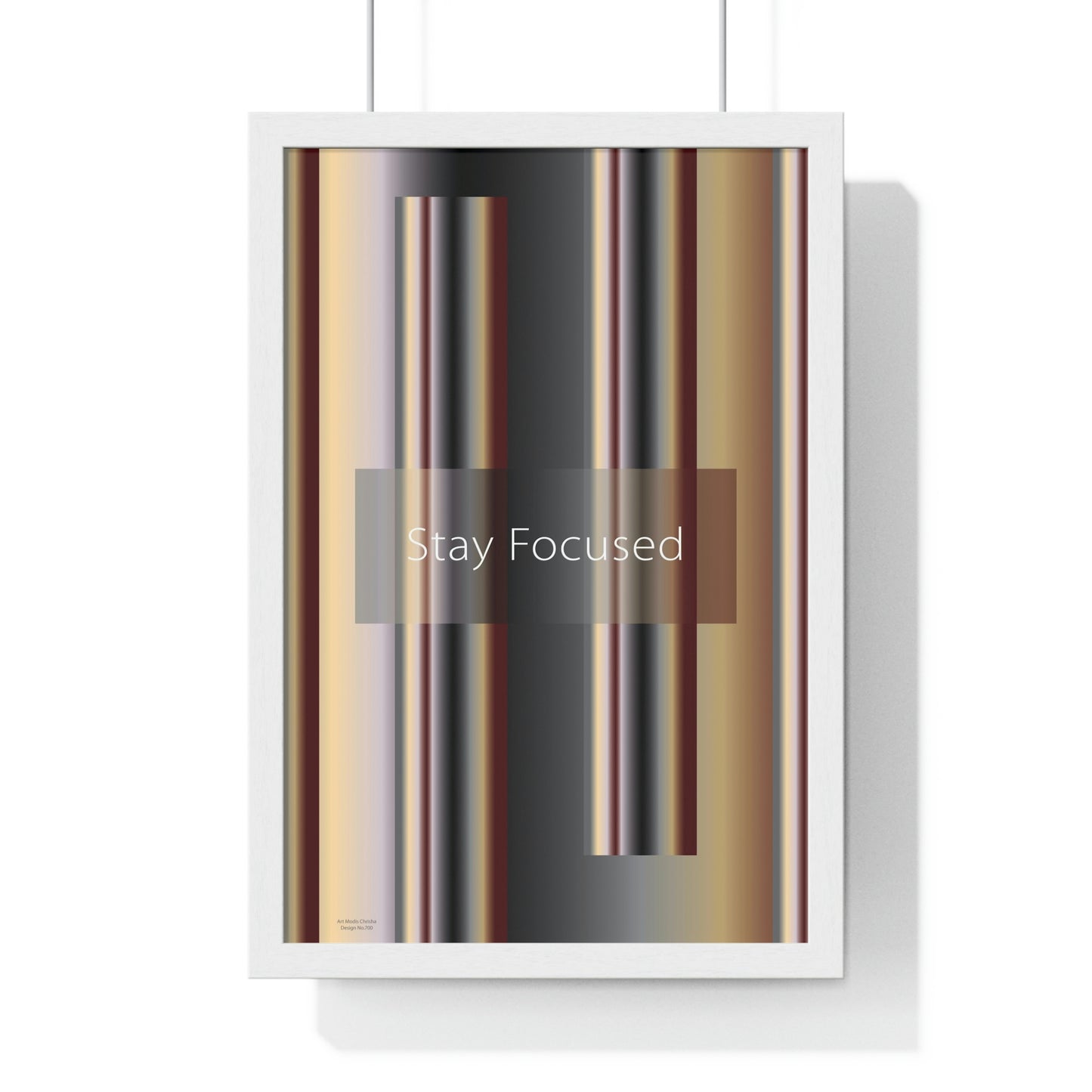 Premium Framed Vertical Poster 12″ × 18″ Stay Focused - Design No.700