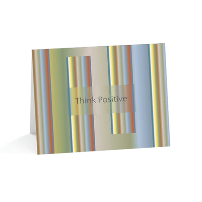 Folded Greeting Cards Horizontal (1, 10, 30, and 50pcs) Think Positive - Design No.200